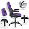 Flash Furniture X10 Gaming Chair, Ergonomic Office Chair, Height Adjustable Swivel Computer Chair with Flip-Up Arms, Purple/Black LeatherSoft CH-00095-PR-GG - alternate 5